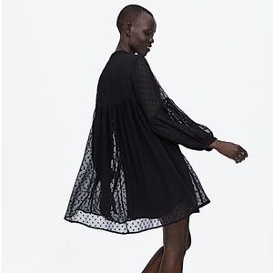 Zara Black Long Sleeve Dress